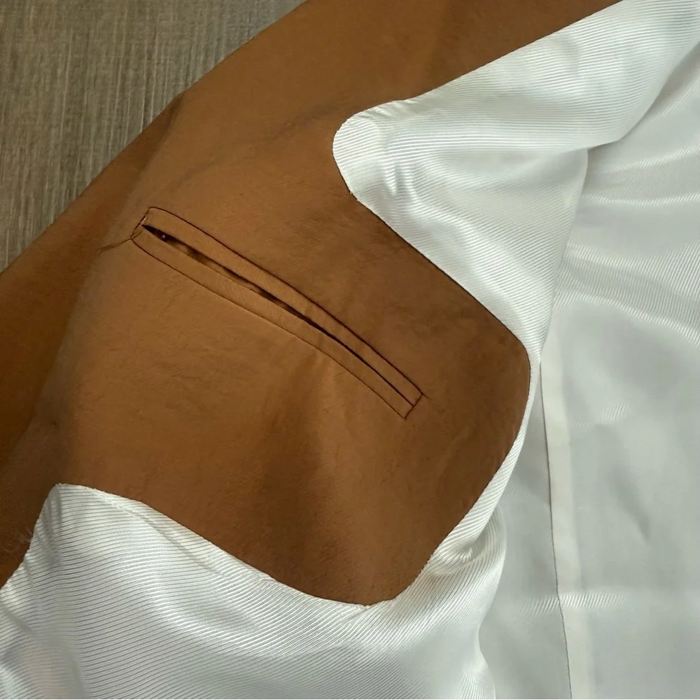Zara Men’s Camel Color Minimalist Men’s Blazer
